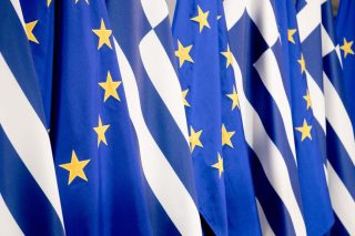Σημαίες της Ελλάδας και της ΕΕ